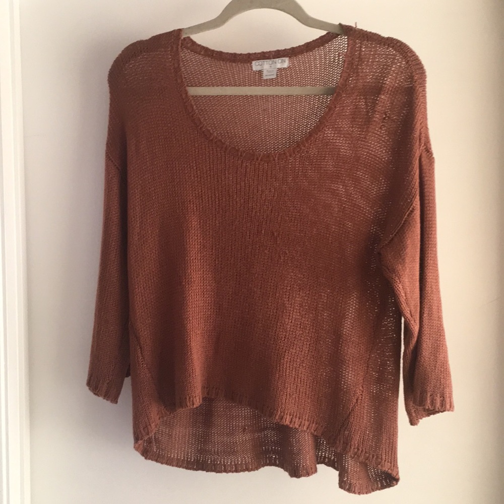 Distressed Rust Sweater